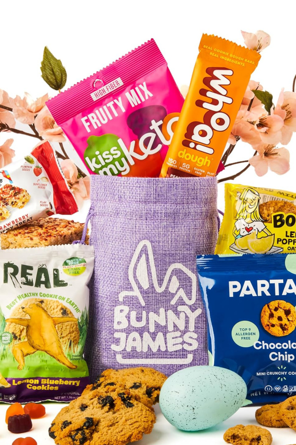 Bunny James Easter gift bags are made to be allergy-friendly: Choose from gluten-free, vegan, organic, and more