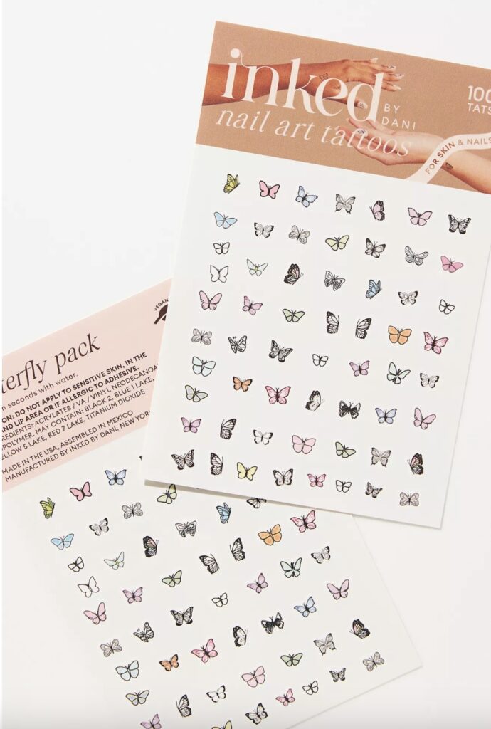 Butterfly nail art tattoos: Fun, affordable Easter basket ideas under $15