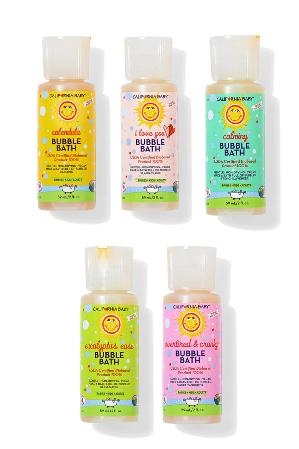 Best baby gifts under $10: California Baby plant-based bubble bath sampler set