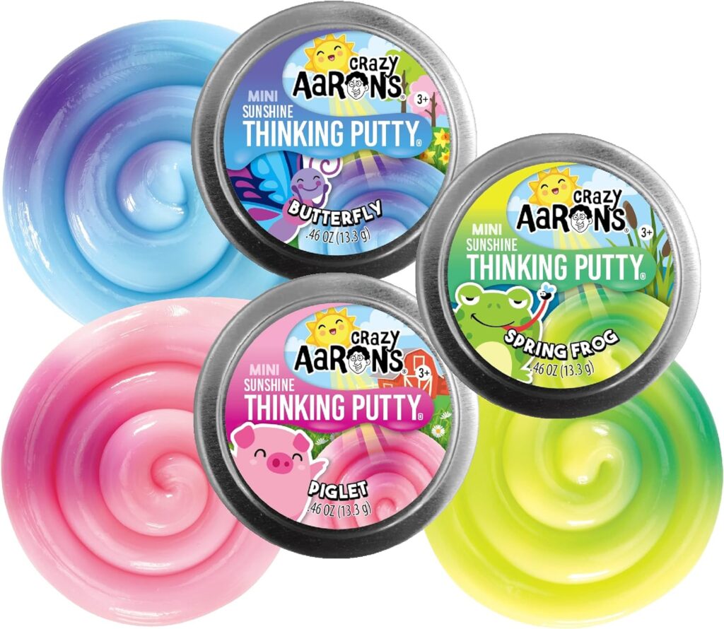 Crazy Aaron's Thinking Putty in Mini Tins: Affordable Easter Basket ideas for kids