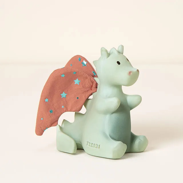 Unique baby gift ideas: Crinkle wing safe dragon teether honoring the Chinese Year of the Dragon