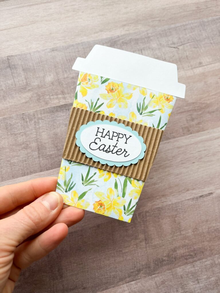 Easter coffee cup gift card holder on Etsy: Cool Easter baskets for teens