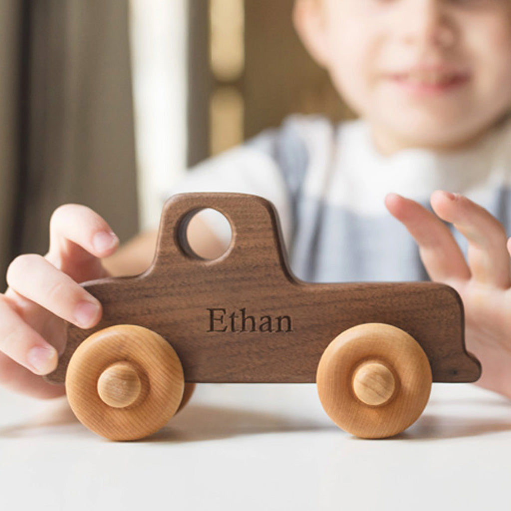 Wooden truck for kids: Old school fun from Smiling Tree Toys