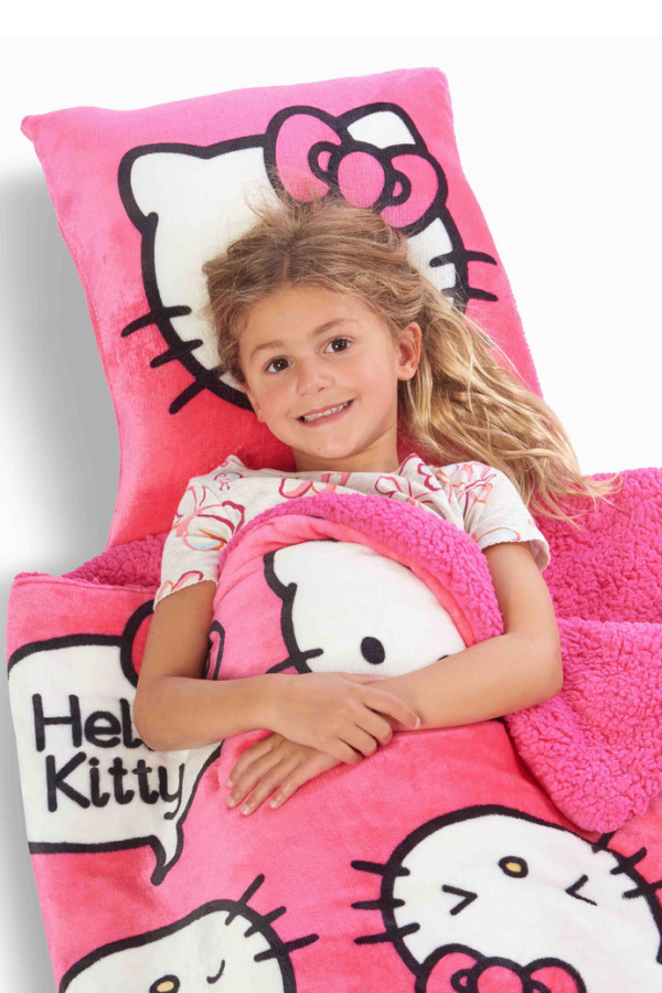Best gifts for 7-year-olds: Hello Kitty sherpa lined sleeping bag set