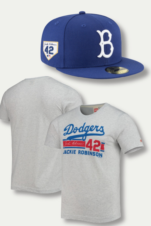 Official Jackie Robinson # 42 merch to commemorate the 20th anniversary of Jackie Robinson Day