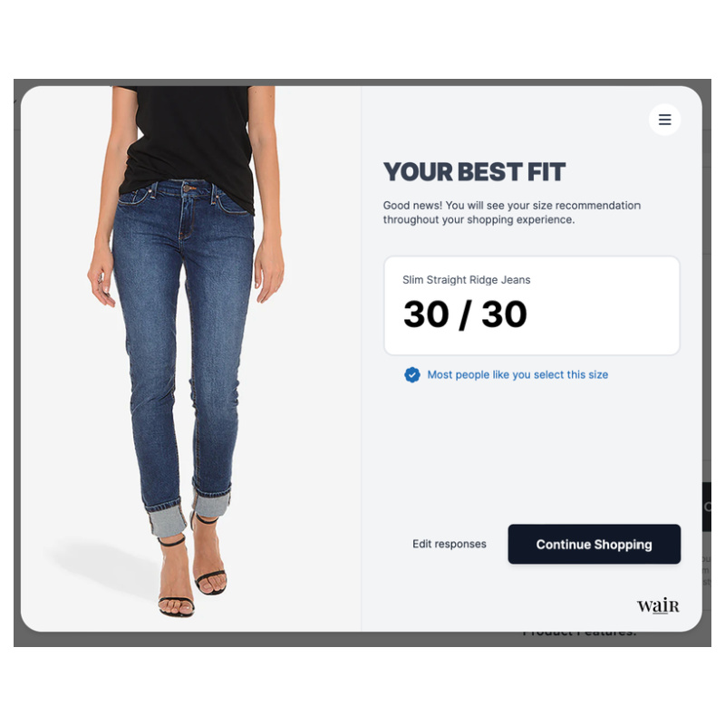 Mott & Bow jeans size finder: So smart!
