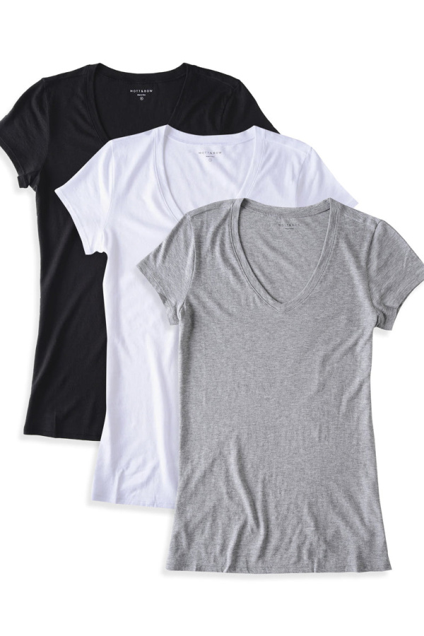 Mott & Bow v-neck tees: How to get them for less