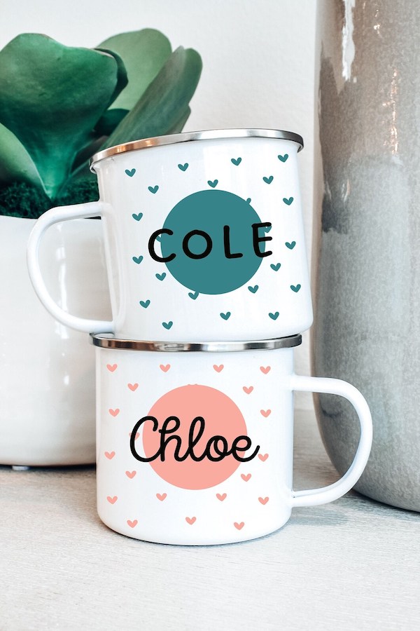 Personalized name mugs for kids from Etsy's petaled: Best gifts for 7-year-olds