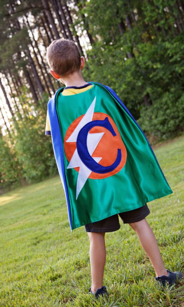 Best gifts for preschoolers: Personalized superhero cape from Capes & More on Etsy