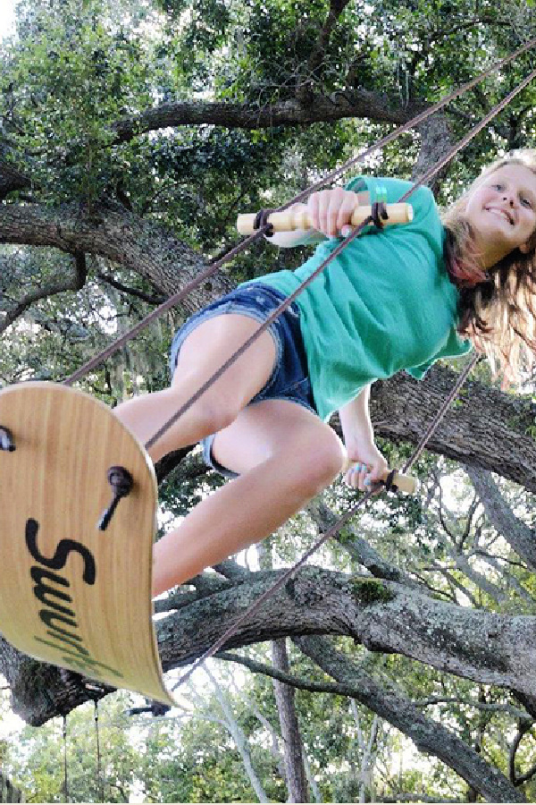 Cool outdoor toys for kids: Swurfer Bamboo Swing is also giving back in a big way for Earth Month