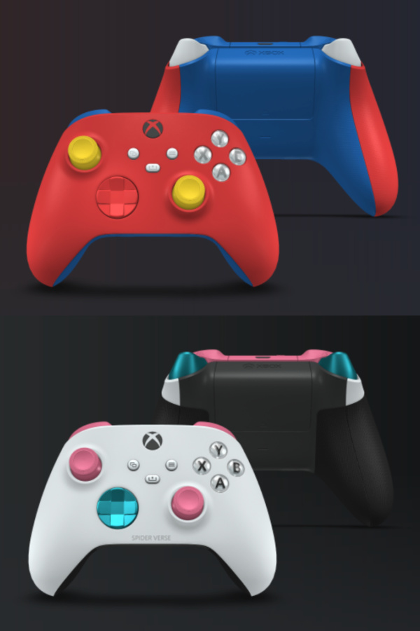 XBox Design Lab Custom Controllers inspired by Mario and Spider Gwen: Cool gifts for tweens