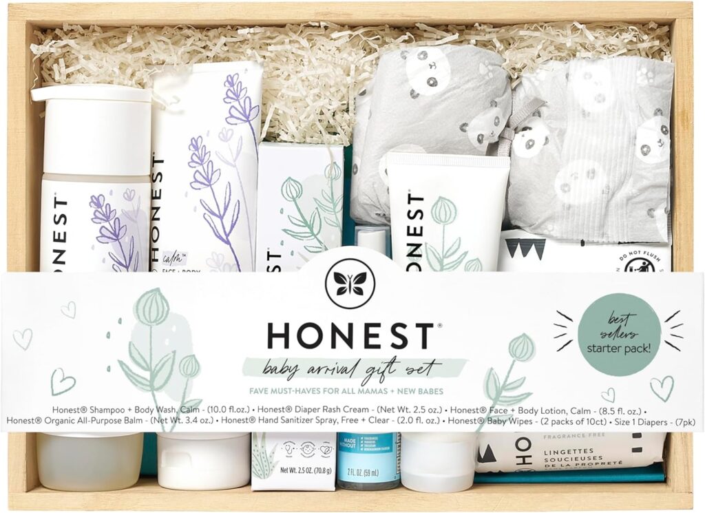 Newborn baby arrival gift set from Honest Co: Best baby gifts under $75