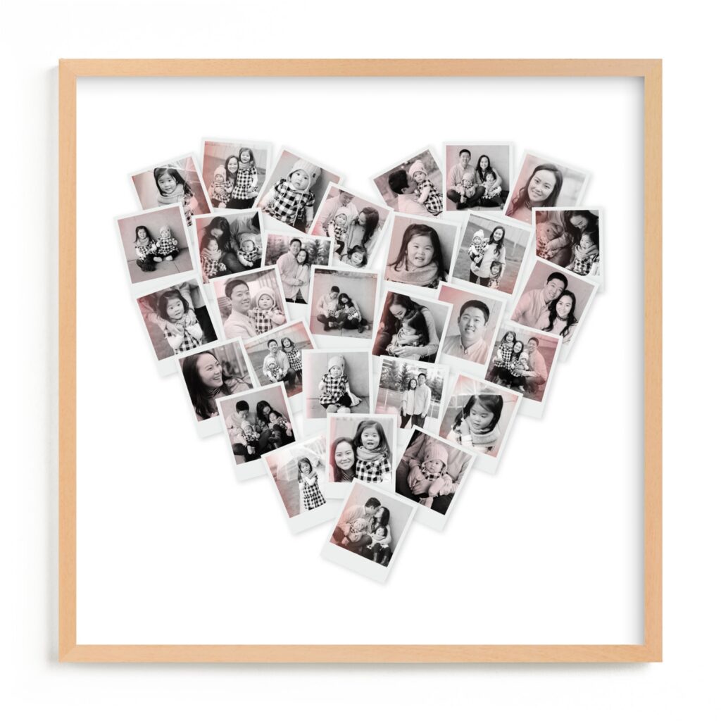 Heart-Shaped Photo Collage Art on Minted: Gifts for Mom