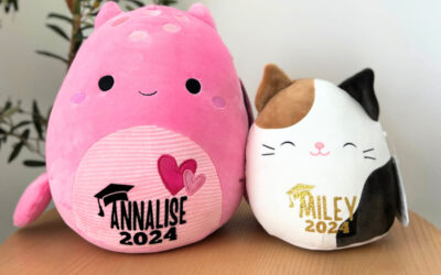 Personalized Squishmallows have our kids’ names all over them! (Or at least on the belly.)