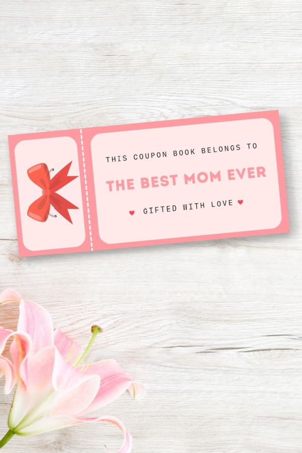 Printable Mother's Day Coupon Book: Gorgeously designed by Artsy Printable Store