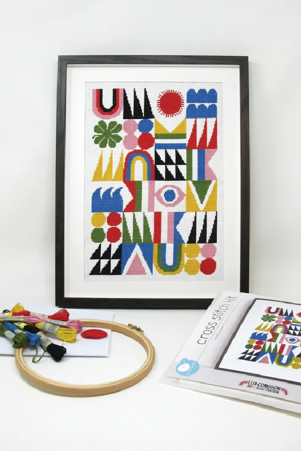 Lisa Congdon Bright Side Cross Stitch Kit now at Subversive Cross Stitch