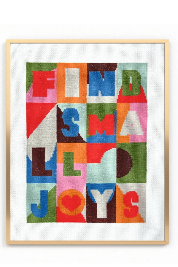 Lisa Congdon "Find Small Joys Cross Stitch Kit now at Subversive Cross Stitch