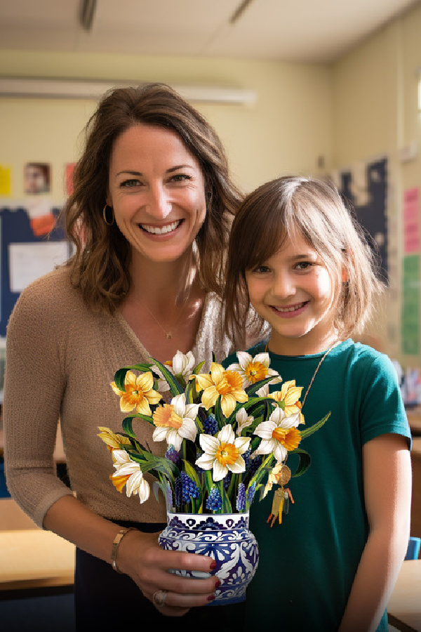 FreshCut Paper's pop-up paper floral arrangements make amazing teacher gifts (sponsor)