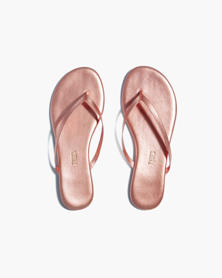 TKEES sale with top-selling sandals like the Lily Flip Flops in Metallic Beach Pearl 40% off