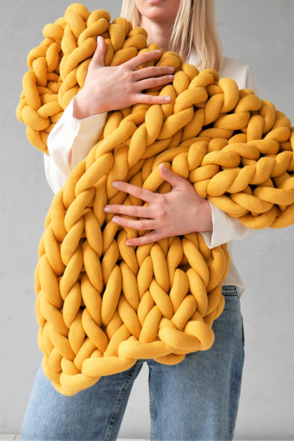 Get your home fall-ready with these Etsy picks under $50: Chunky cotton throw from WoolExperts