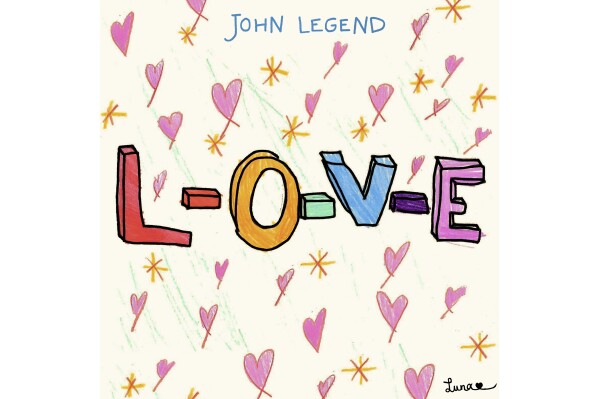 John Legend's L-O-V-E track off his new children's album. Artwork by his daughter, Luna