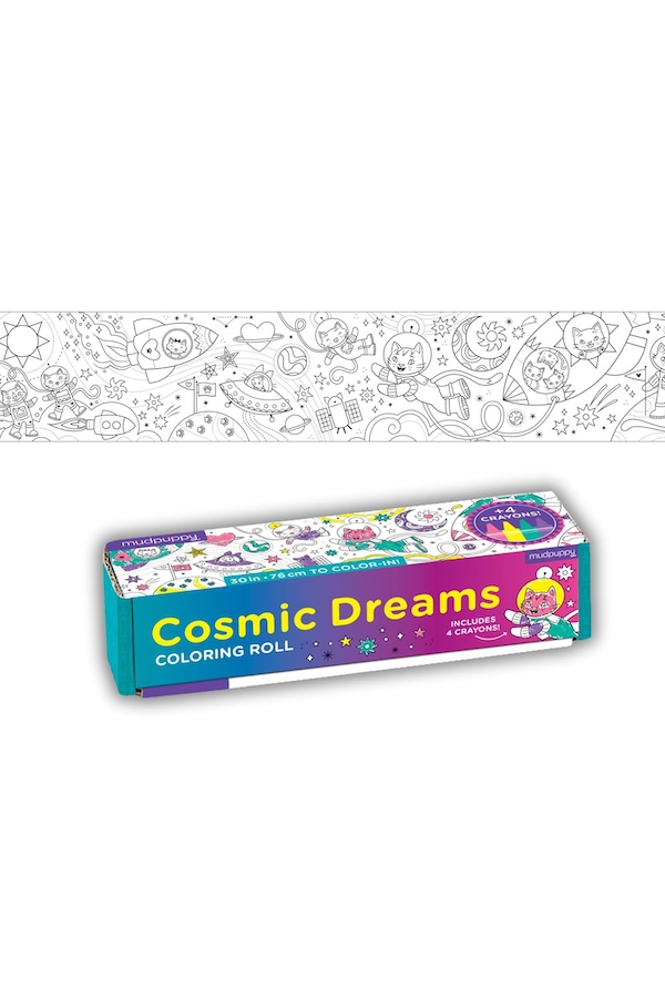 Gifts under $15 for kids: Mudpuppy's Cosmic Dreams coloring roll