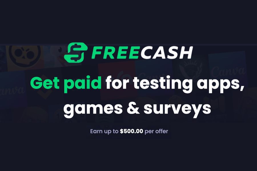 Freecash get paid for testing apps and surveys