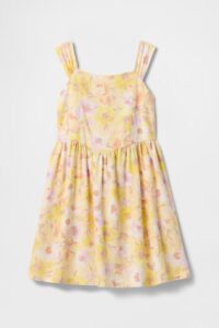 Kids Print Linen-Blend Dress Gap Factory