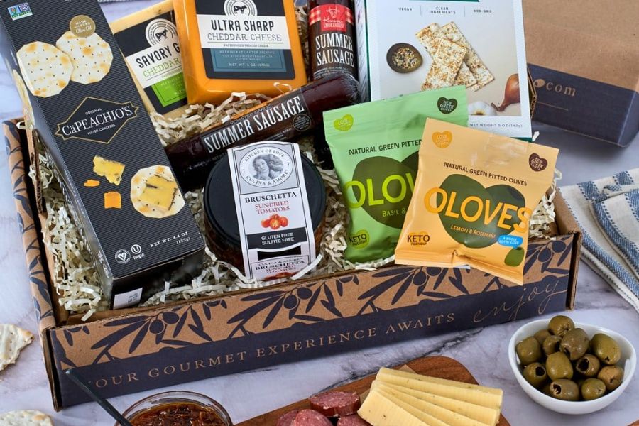 Deluxe Gourmet Meat and Cheese Sampler Gift
