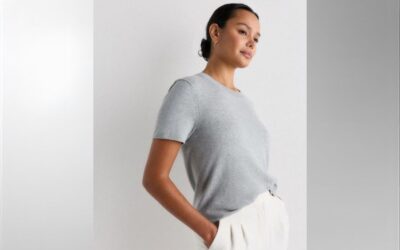 This $45 cashmere tee from Quince is actual luxury